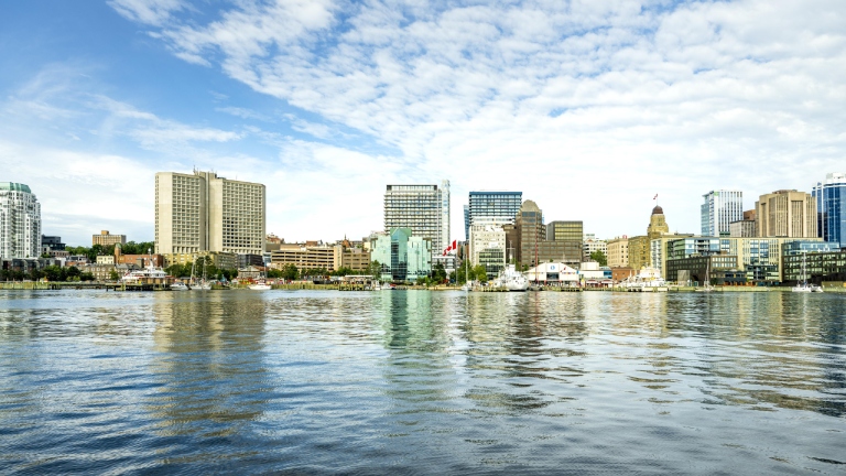 View of Halifax waterfront from water