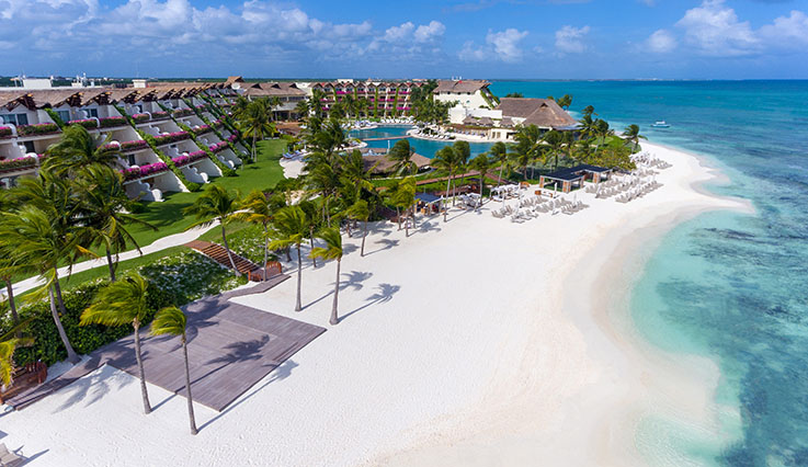Aerial beach view