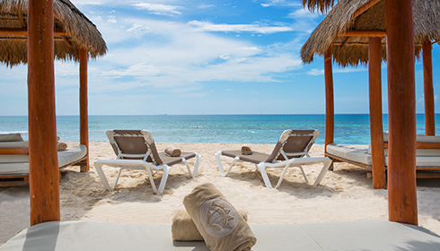 Privé beach area