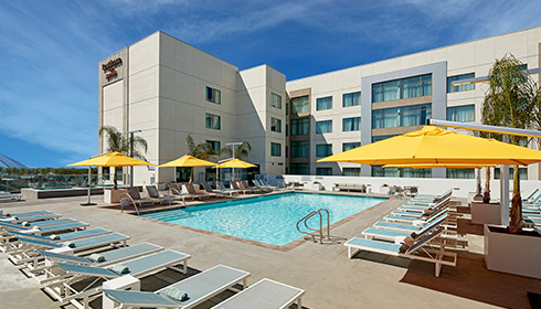 Pool seating area
