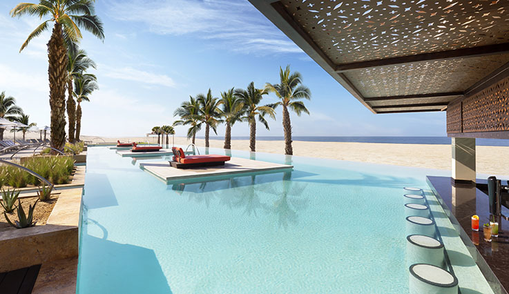 Swim-up bar