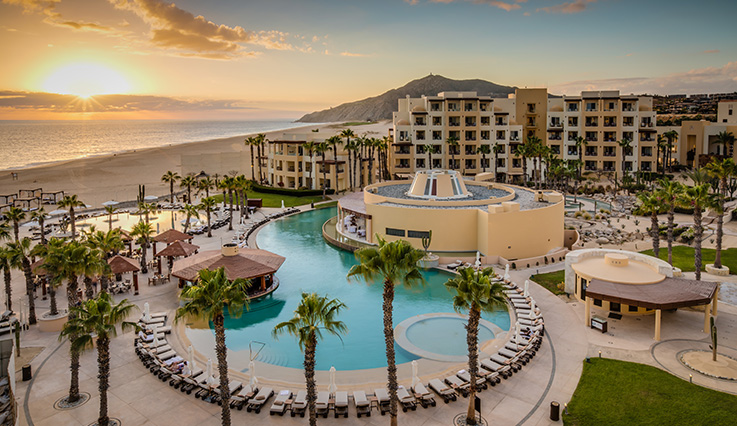 Aerial pool view