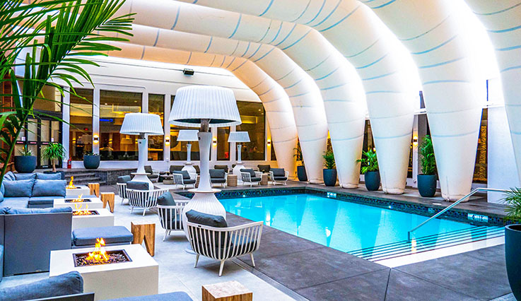 Piscine en hiver