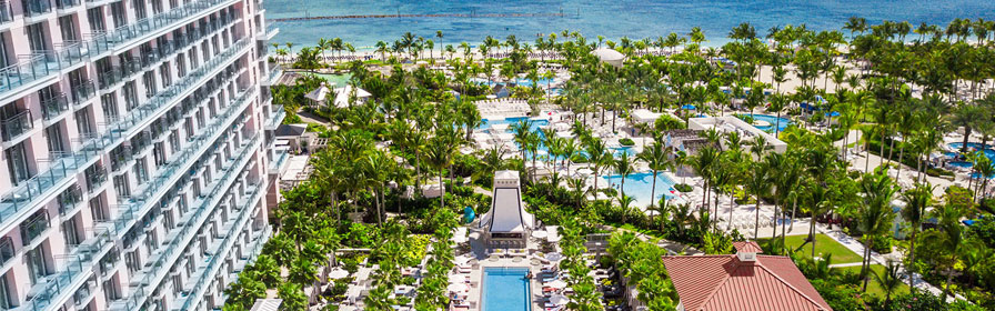 Aerial view of SLS Baha Mar grounds
